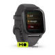 Garmin Venu Sq 2 Slate Aluminum Bezel with Shadow Gray Case and Silicone Band (010-02701-00/10)