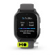 Garmin Venu Sq 2 Slate Aluminum Bezel with Shadow Gray Case and Silicone Band (010-02701-00/10)