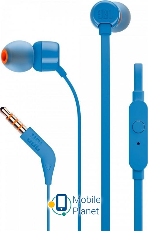 Гарнітура JBL T110 Blue (JBLT110BLU) Частотний діапазон: 20 - 20 000 Гц;