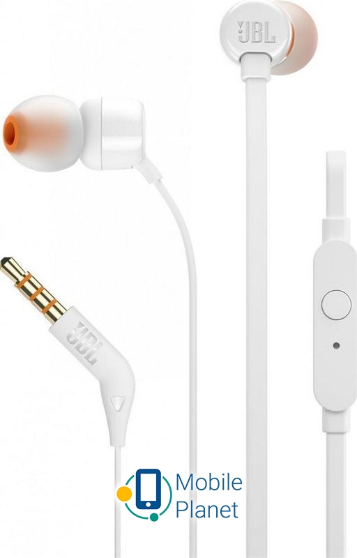 Гарнітура JBL T110 White (JBLT110WHT) Частотний діапазон: 20 - 20 000 Гц;