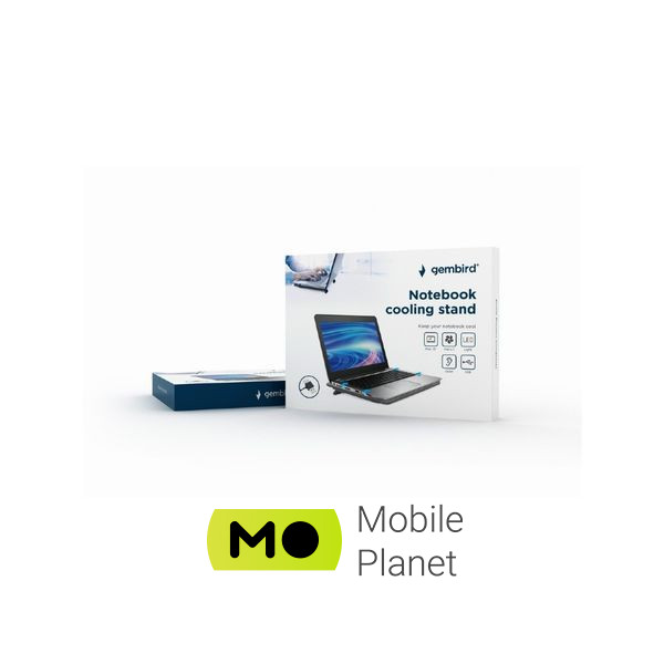 Gembird до 15, 1x120 mm fan, black (NBS-1F15-04) (UA) Тип: Для ноутбуків до 15.6; Розмір: