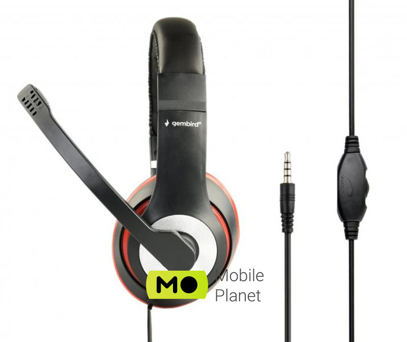 Gembird MHS-03-BKRD Black / Red (UA) Частотний діапазон: 20 - 20 000 Гц;