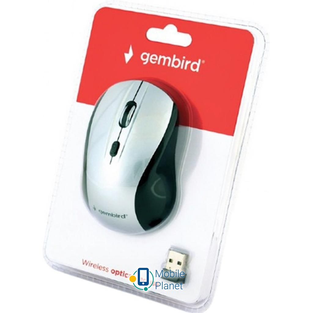 GEMBIRD MUSW-4B-02-BS White (MUSW-4B-02-BS) Тип: Бездротові; Підключення: