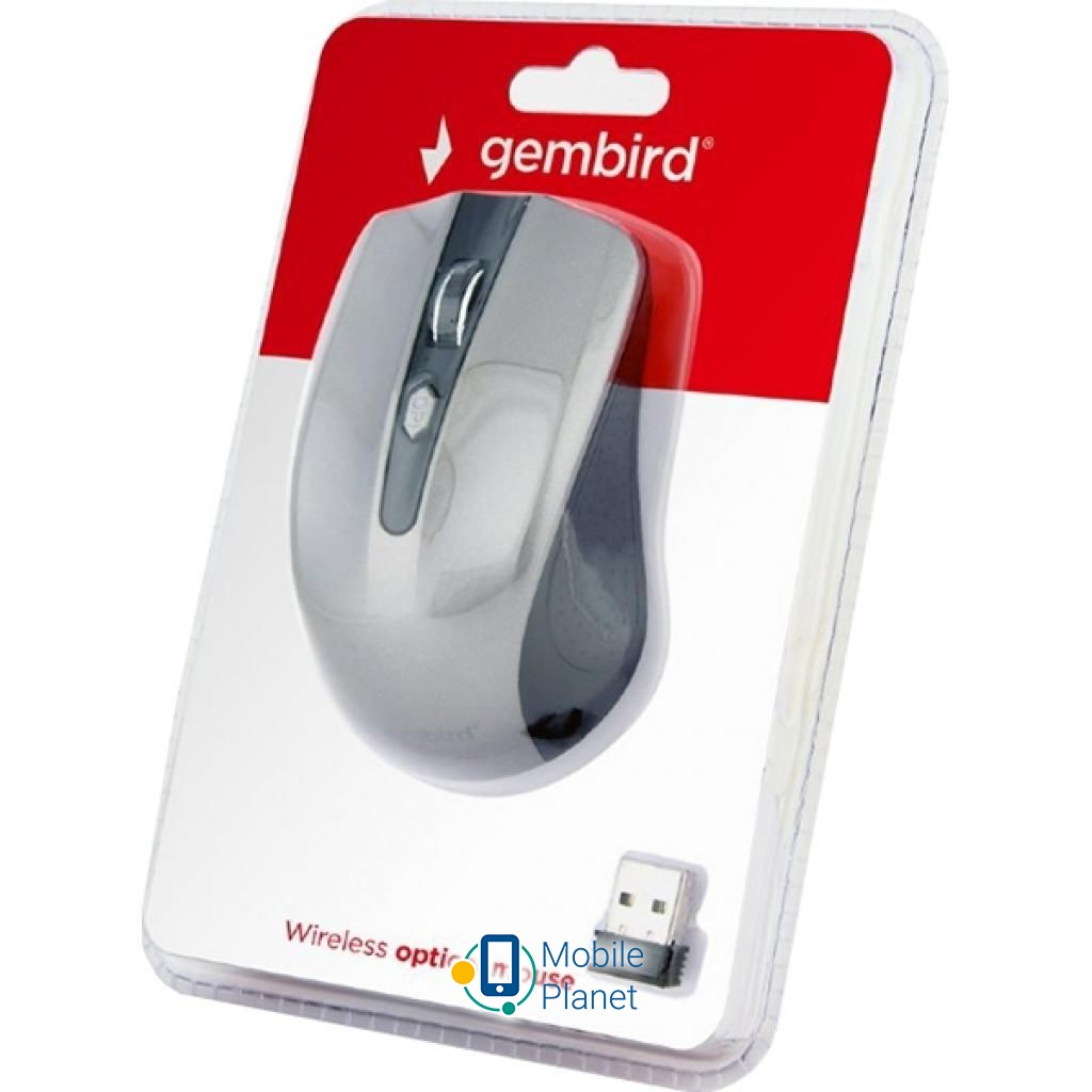GEMBIRD MUSW-4B-04-BG Grey+Black (MUSW-4B-04-BG) Тип: Бездротові; Призначення: