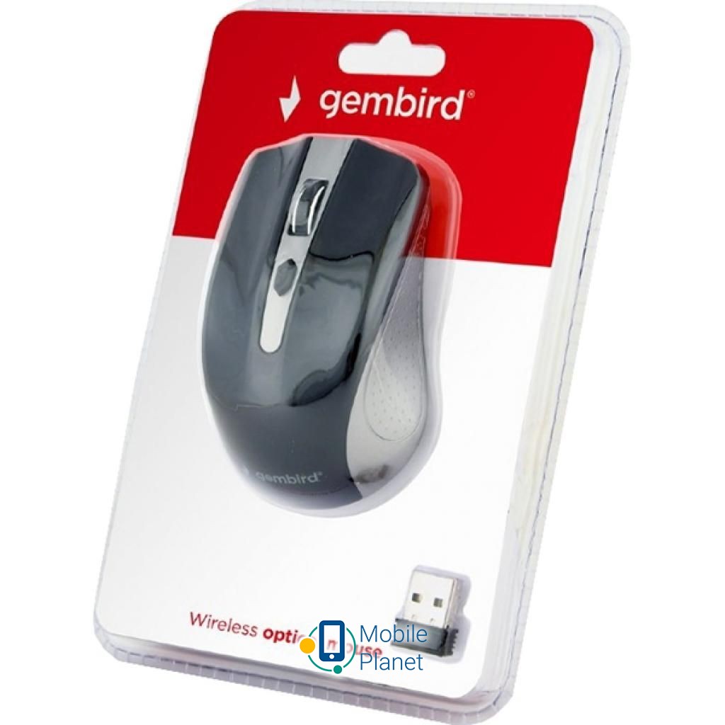 GEMBIRD MUSW-4B-04-GB Black+Grey (MUSW-4B-04-GB) (UA) Тип Бездротові