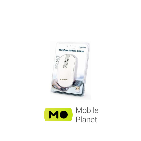 Gembird MUSW-4B-06-WS Wireless White-Silver (MUSW-4B-06-WS) (UA) Тип: Классические; Подключение: