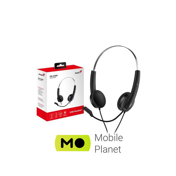 Genius HS-220U USB Black (31710020400) (UA) Призначення: для комп'ютера;