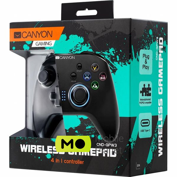 Геймпад Canyon CND-GPW3 Бездротовий android/PC Black (CND-GPW3) (UA) Особливість: діодне
