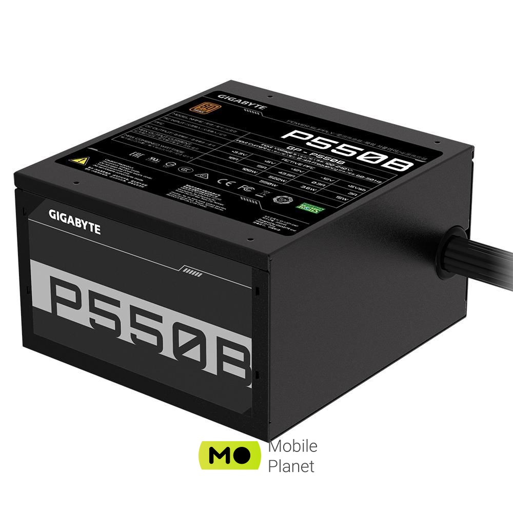 Gigabyte P550B 550W 80 Plus Bronze (GP-P550B) EU Максимальная мощь: 550;
