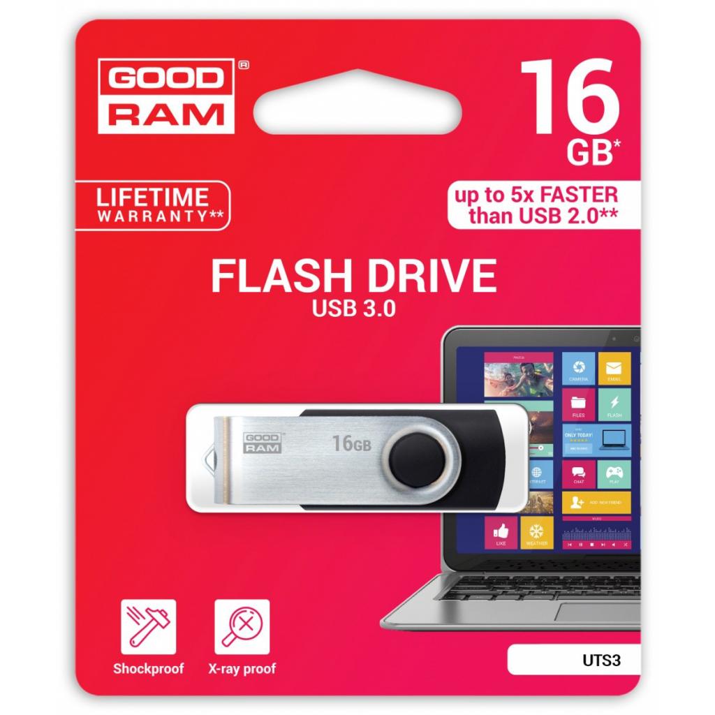 GOODRAM 16GB Twister Black USB 3.0 (UTS3-0160K0R11) Тип: Високошвидкісні; Обсяг