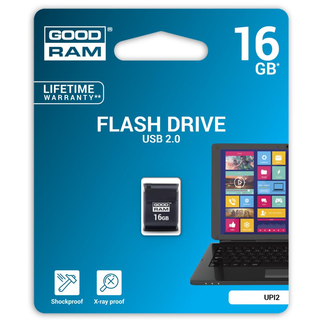 GOODRAM 16GB UPI2 Piccolo Black USB 2.0 (UPI2-0160K0R11) (UA) Тип: Суперкомпактні; Обсяг