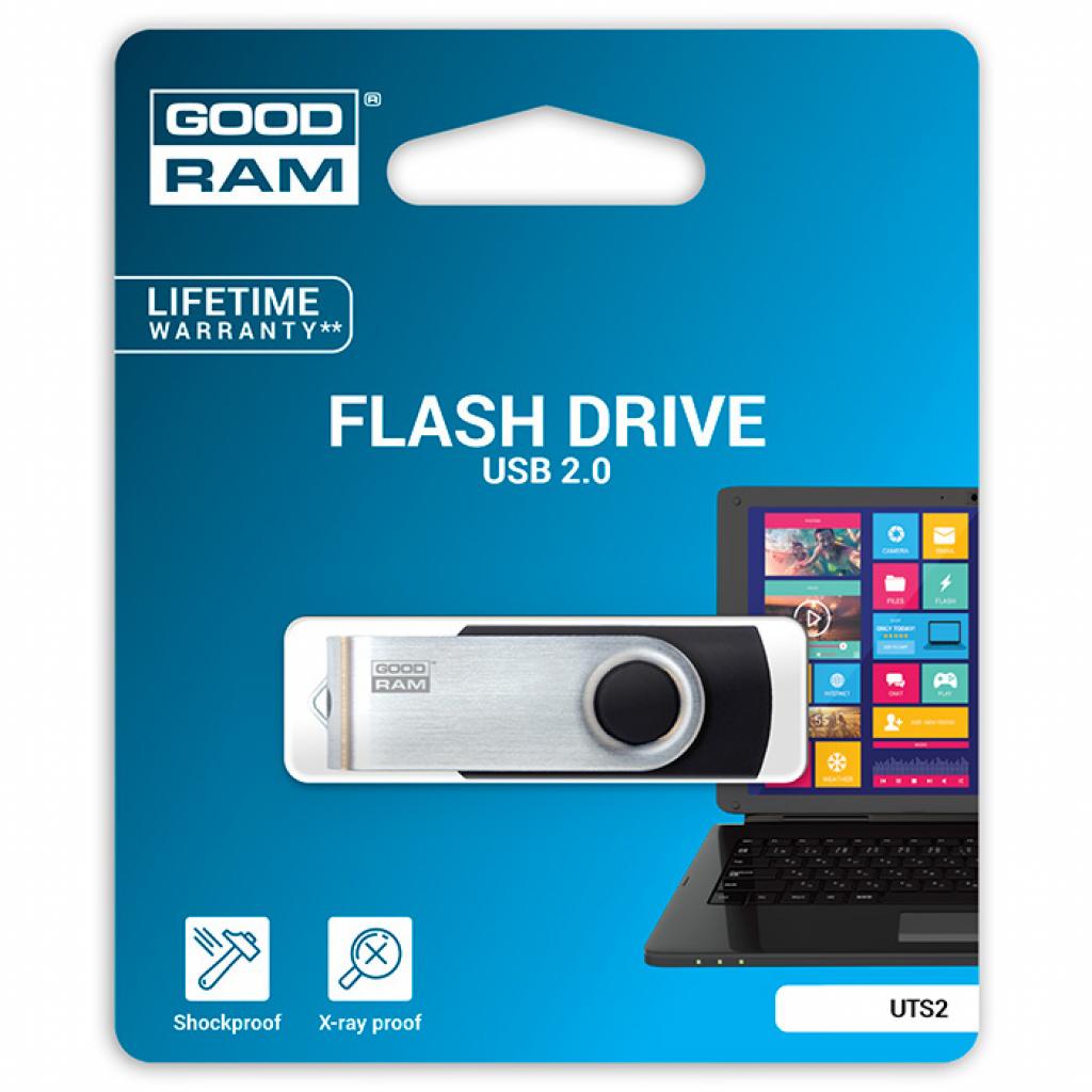 GOODRAM 64GB Twister Black USB 2.0 (UTS2-0640K0R11) (UA) Тип: Оригінальне оформлення;