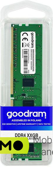 GOODRAM 8GB (1x8GB) 3200MHz CL22 (GR3200D464L22S/8G) EU Тип пам'яті: DDR4; Загальна