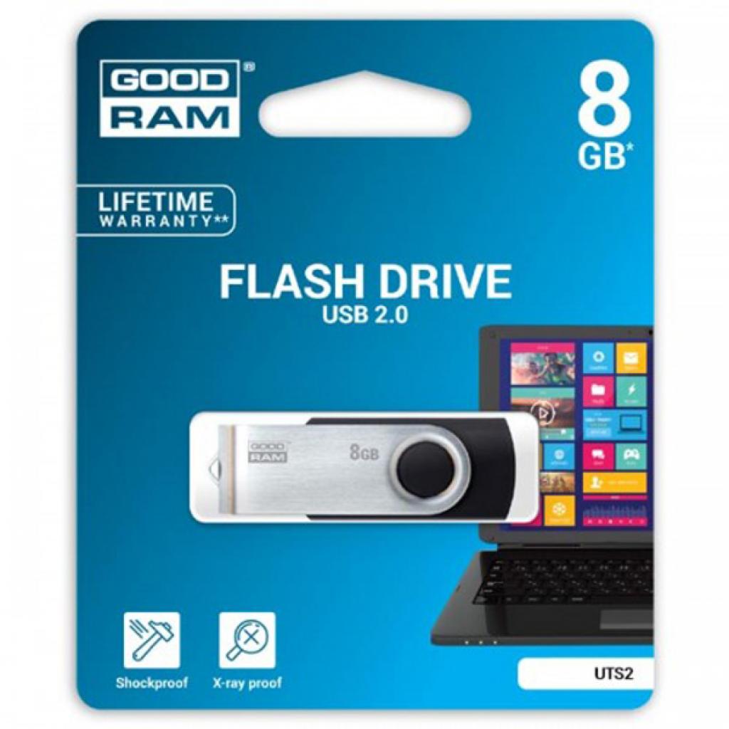 GOODRAM 8GB Twister Black USB 2.0 (UTS2-0080K0R11) Тип: Класичні; Обсяг пам'яті: 8 Gb;