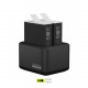 GoPro Dual Battery Charger + Battery Enduro 2 ПК для HERO11/10/9 (ADDBD-211)