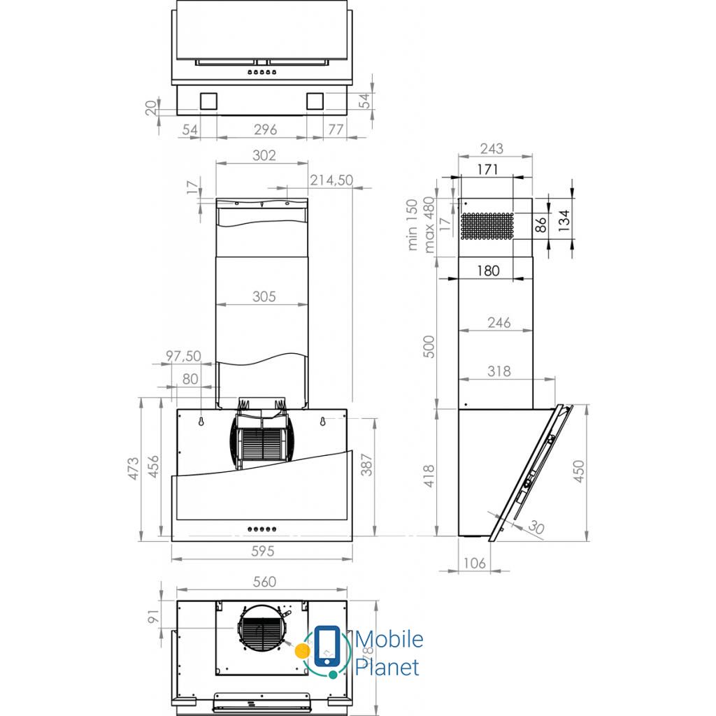 Gorenje WHI6SYW Тип: похила; Фільтри: вугільні