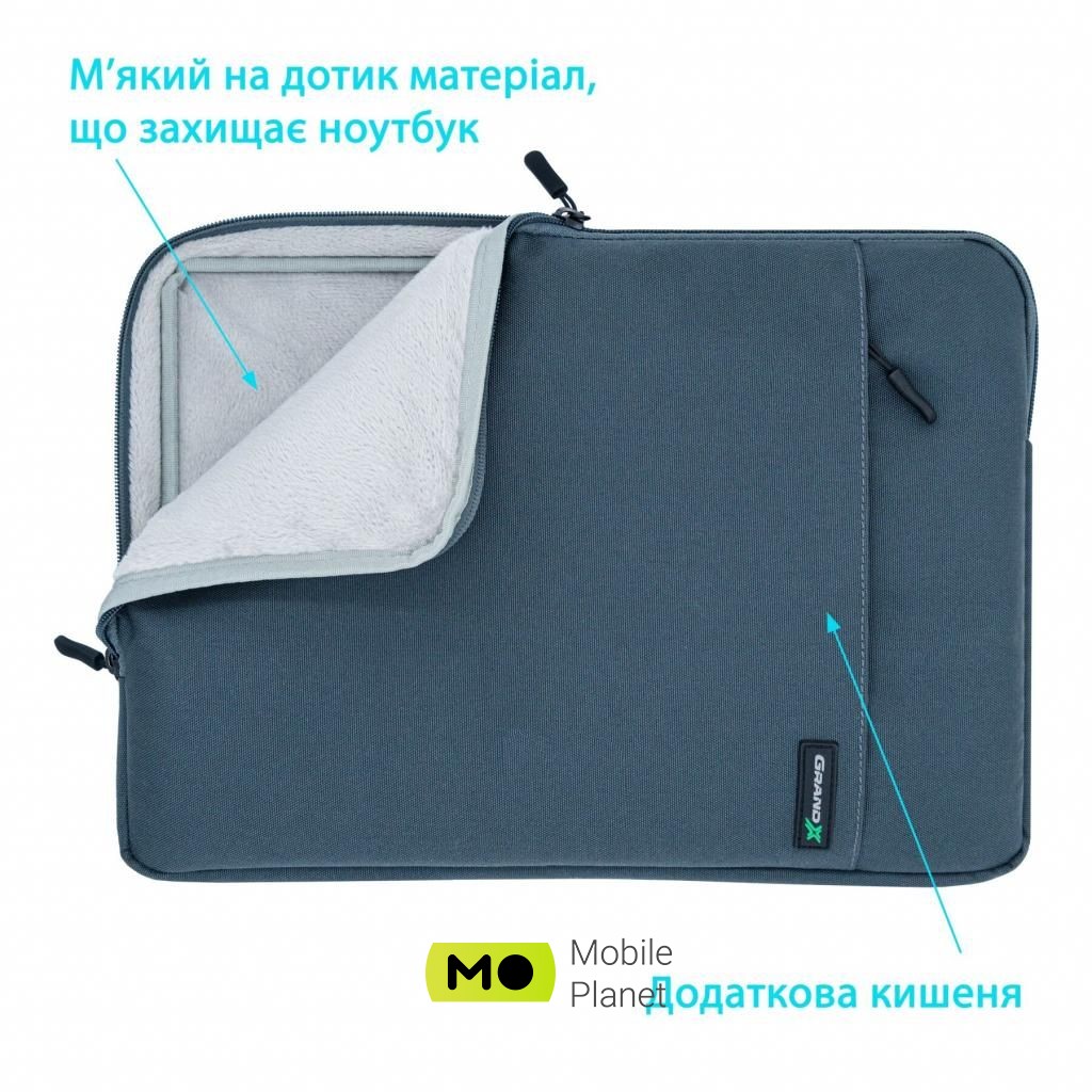 Grand-X 15.6'' Dark Grey (SL-15D) (UA) Рекомендуемый размер ноутбука:
