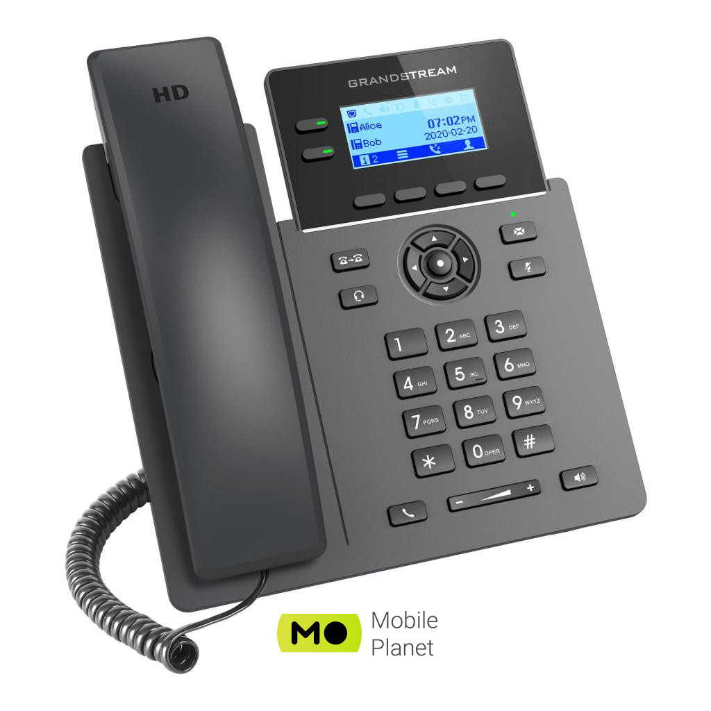 Grandstream GRP2602P (UA) Основні функції утримання дзвінка, переклад виклику, п'ятистороння конференція, очікування виклику