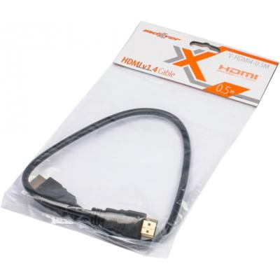 HDMI to HDMI 0.5m Maxxter (V-HDMI4-0.5M) Тип: кабель; Тип Вхід: HDMI (Type A);