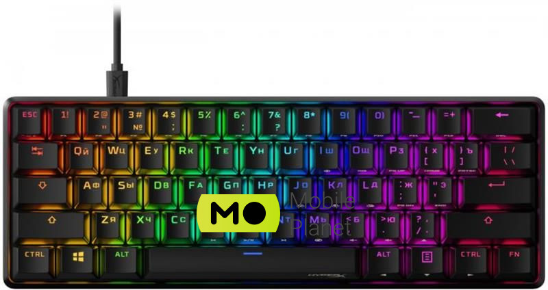 HyperX Alloy Origins 60 Red RGB RU Black (4P5N0AA) USB (UA) купить