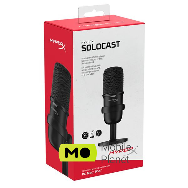 HyperX SoloCast (4P5P8AA) (UA) Тип роз'єму: USB; Довжина кабелю: 2