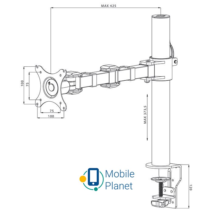 IIYAMA DS1001C-B1 (UA) Модель: DS1001C-B1; Регулювання: Pivot;