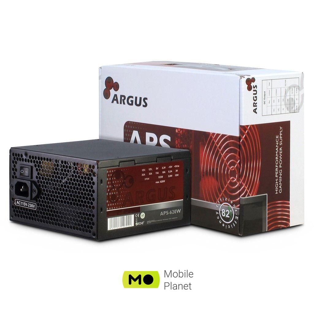 Inter-Tech 620W (APS-620W) (UA) Тип БП: для комп'ютерів; Стандарт