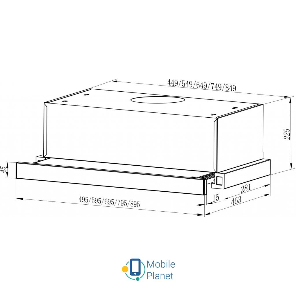 INTERLINE SLIM WH A/60/2/T Тип інсталяції: Вбудований;