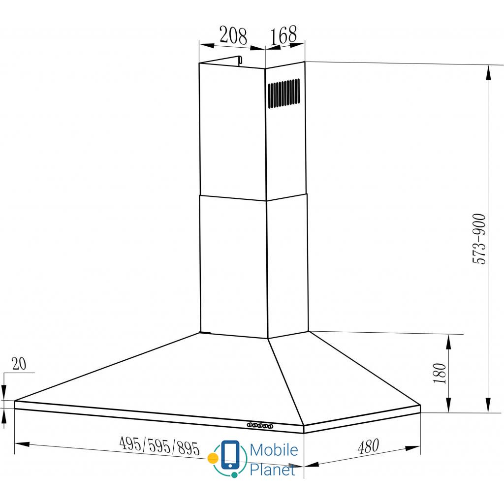 INTERLINE UNNA WH A/60 PB/2/T Тип: купольна; Фільтри: