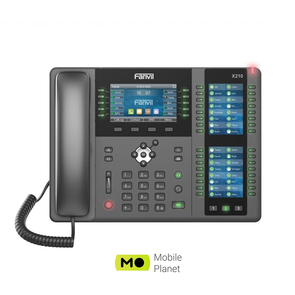 IP телефон Fanvil X210 (UA) Голосові кодеки: G.723.1, G.729AB, iLBC, AMR,