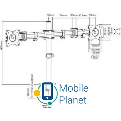 ITech MBS-12F (UA) Тип: поворотно-наклонный;