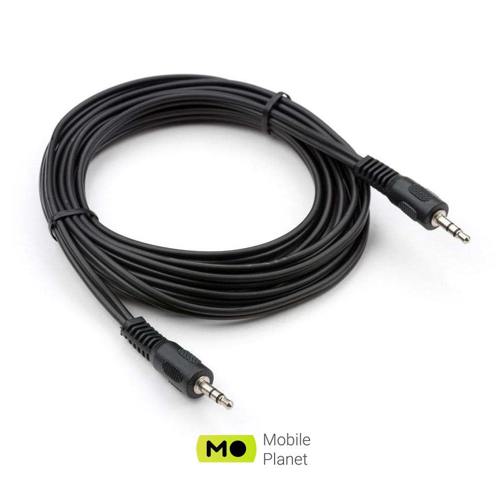 Jack 3.5mm 3 m MM 3С Vinga (VCPDCJ35MM3BK) Тип: кабель; Тип Вхід: Jack 3.5 mm; Тип