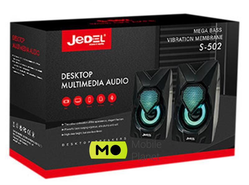 Jedel S-502 Black Формат акустики: 2.0; Тип: