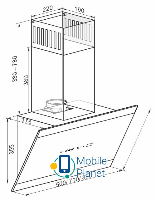 Kaiser AT7435ECO (UA) Тип витяжки: похила;