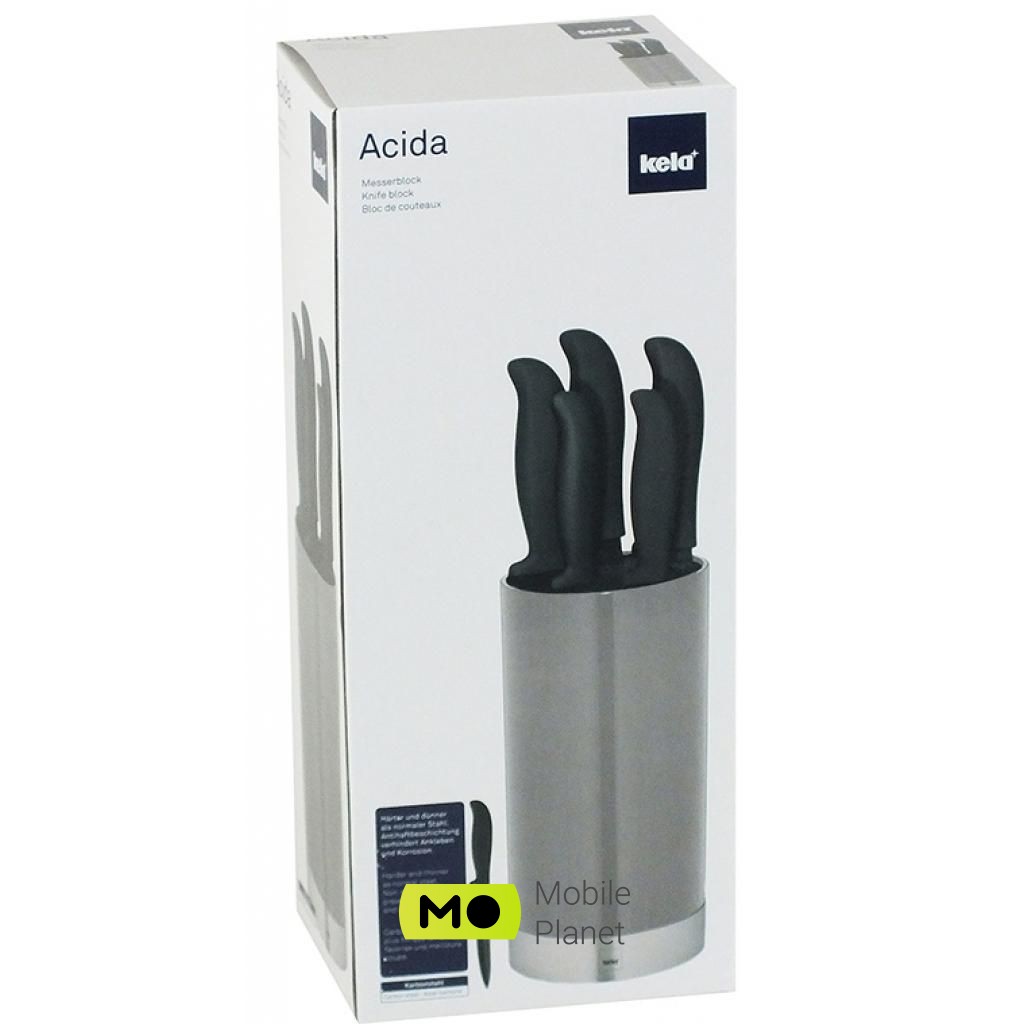 Kela Acida з підставкою 6 предметів Grey (11288) (UA) Призначення: для оброблення, для