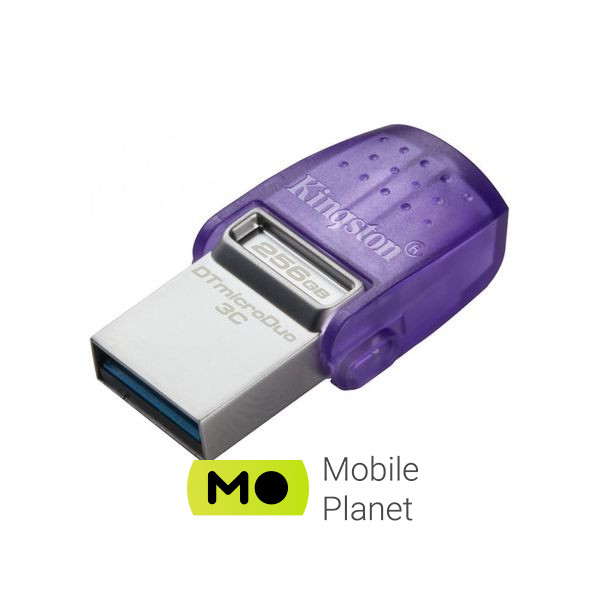 Kingston 256GB DataTraveler microDuo 3C USB 3.2/Type C (DTDUO3CG3/256GB) Тип: Суперкомпактні; Об'єм