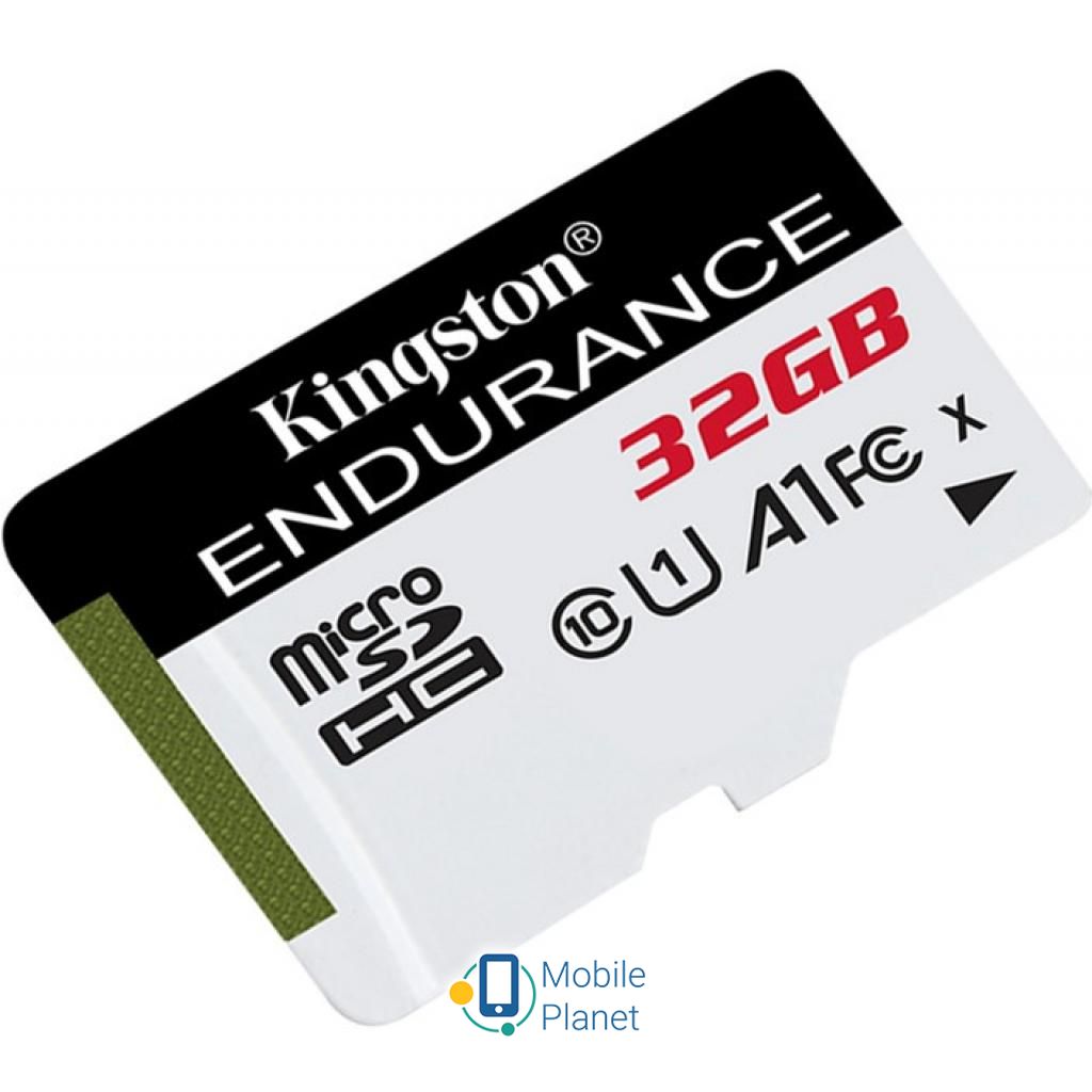 Kingston 32GB microSD class 10 UHS-I U1 A1 High Endurance (SDCE/32GB) (UA) Тип карти пам'яті: micro-SD (Trans-Flash);