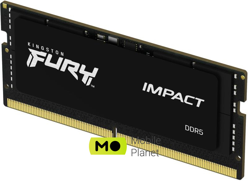 Kingston FURY 16GB (1x16GB) 4800MHz CL38 Impact (KF548S38IB-16) EU Серія: Impact; Тип пам'яті: DDR5 Sodimm.;