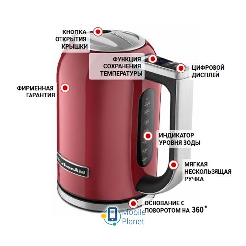 KitchenAid 5 KEK 1722 EER Цвет красный; Материал