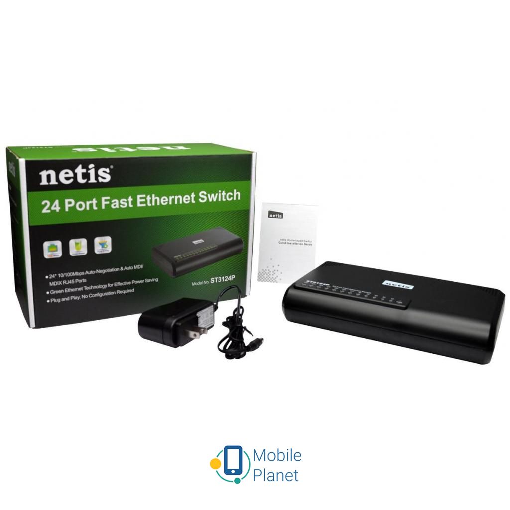 Коммутатор сетевой Netis ST3124P (UA) Основные технические