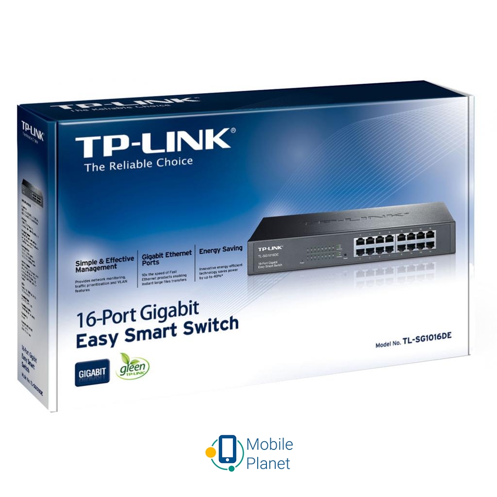 Комутатор мережевий TP-Link TL-SG1016DE Тип: smart; Форм-фактор: в стійку;