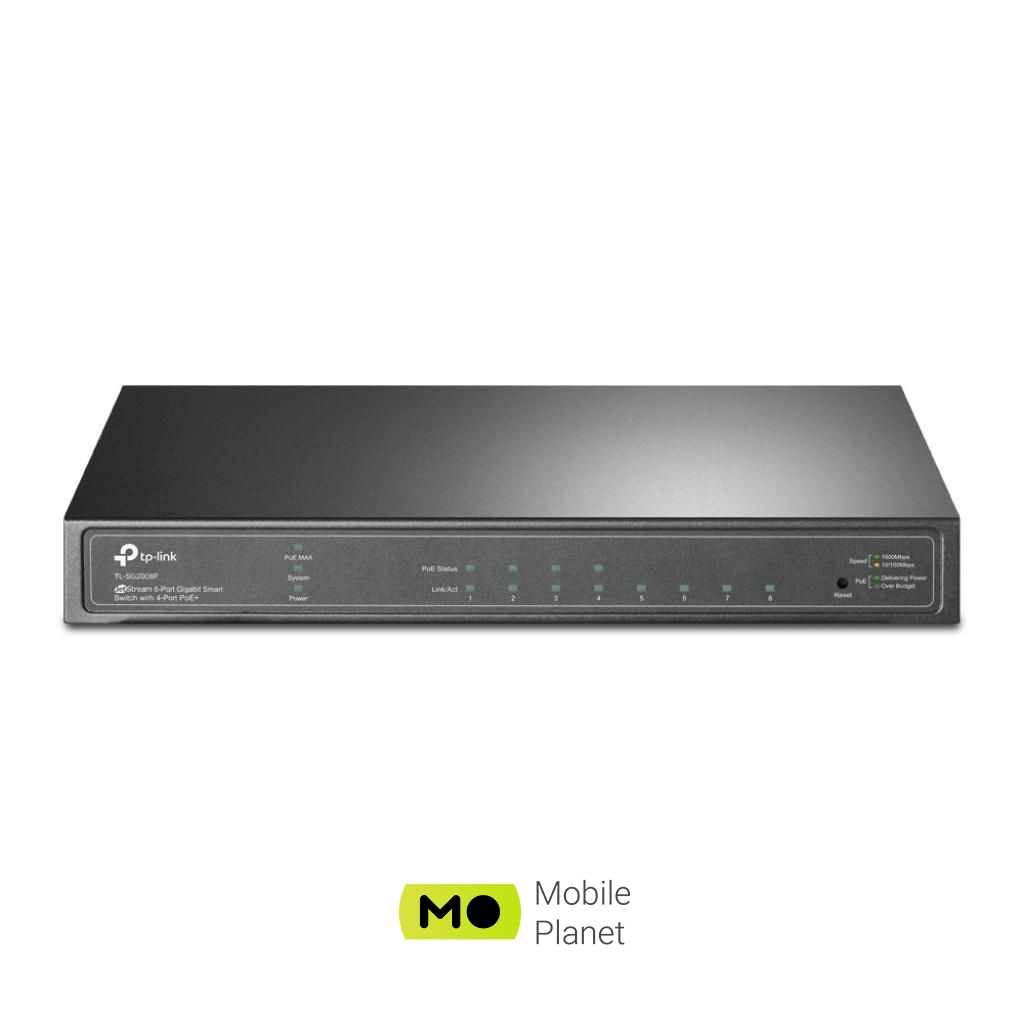 Комутатор мережевий TP-Link TL-SG2008P (UA) Тип: керований; Кількість