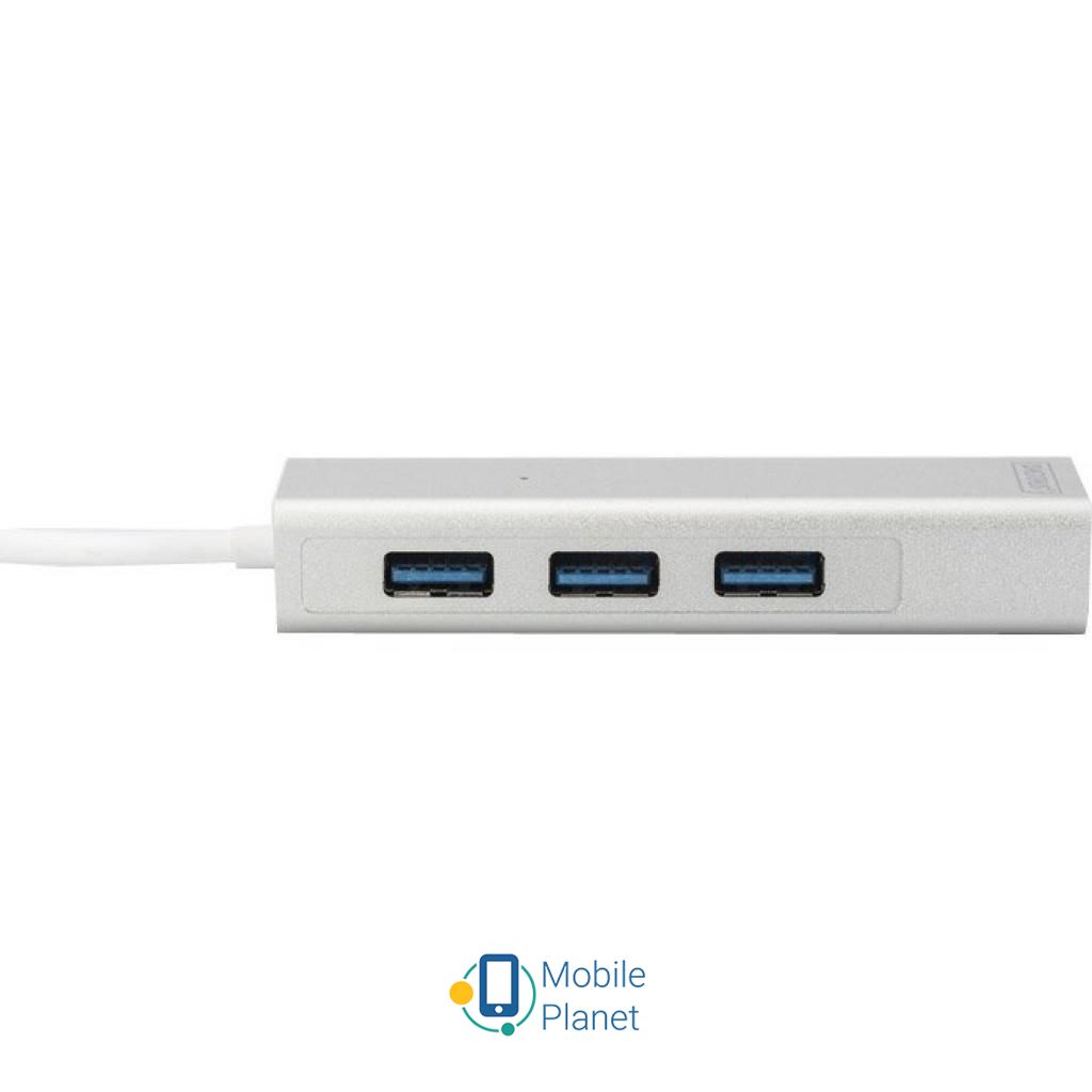 Концентратор DIGITUS DA-70250-1 (UA) Інтерфейси: 3xUSB 3.0, 1х RJ45; Тип:
