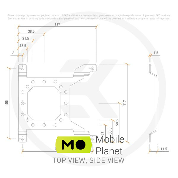 Крепление для СВО Ekwb EK-Loop Uni Pump Reservoir Bracket - 120mm (3831109824689) (UA) Совместимость вертикально: EK-Quantum Kinetic TBE D5 series, EK-XRES Revo D5 series, EK-XRES X3 series ,  горизонтально: EK-XTOP DDC series, EK-XRES SPC Classic series, EK-Quantum Kinetic TBE DDC series, EK-Quantum Kinetic TBE VTX series ,  горизонтально и вертикально: EK-XTOP Revo D5 series