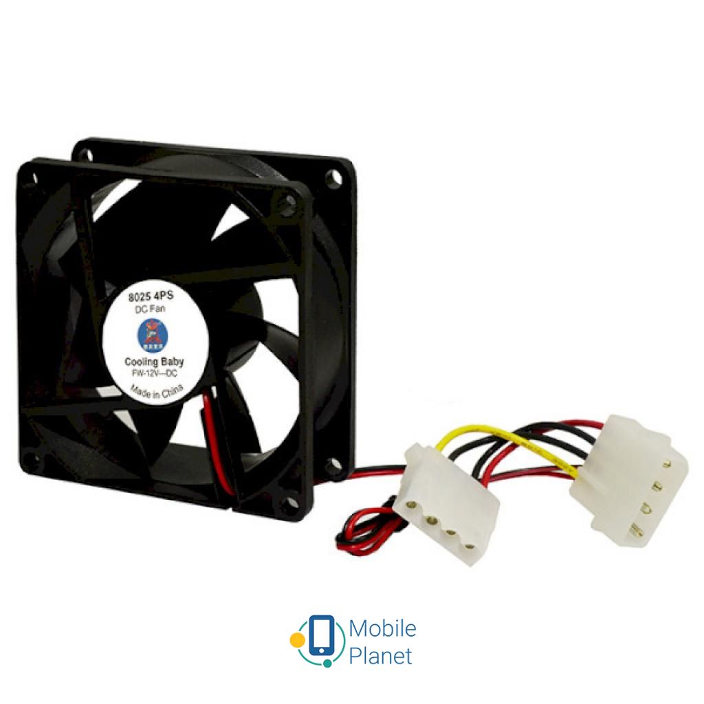 Кулер для корпуса Cooling Baby 8025 4PS (UA) Диаметр вентиляторов 80 мм