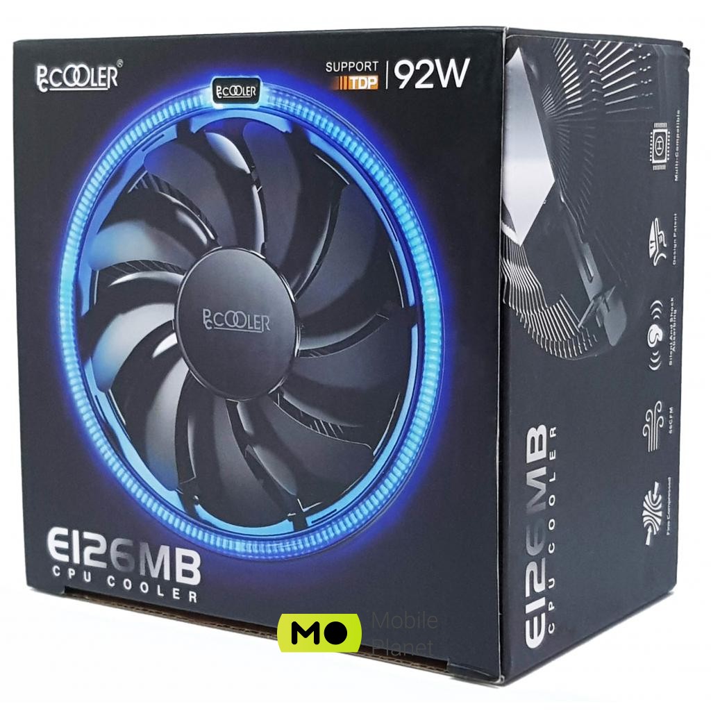 Кулер для процесора PcСooler E126M B (UA) Для процесорів: INTEL, AMD; Під сокет: