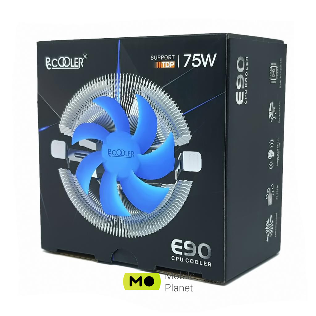 Кулер для процесора PcСooler E90 (UA) Для процесорів: INTEL, AMD; Під сокет: