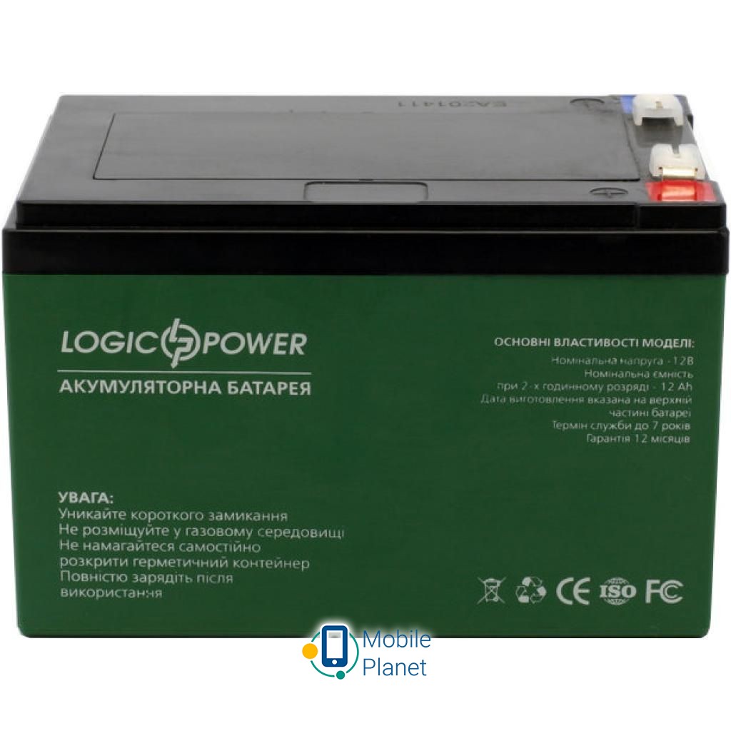 LogicPower 12В 12 Ач (6-DZM-12) (3536) (UA) Напряжение 12 В