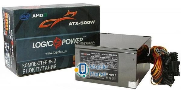 Logicpower 3857 ATX-500W Bulk (500W 3857) (UA) Форм-фактор: ATX; Версія