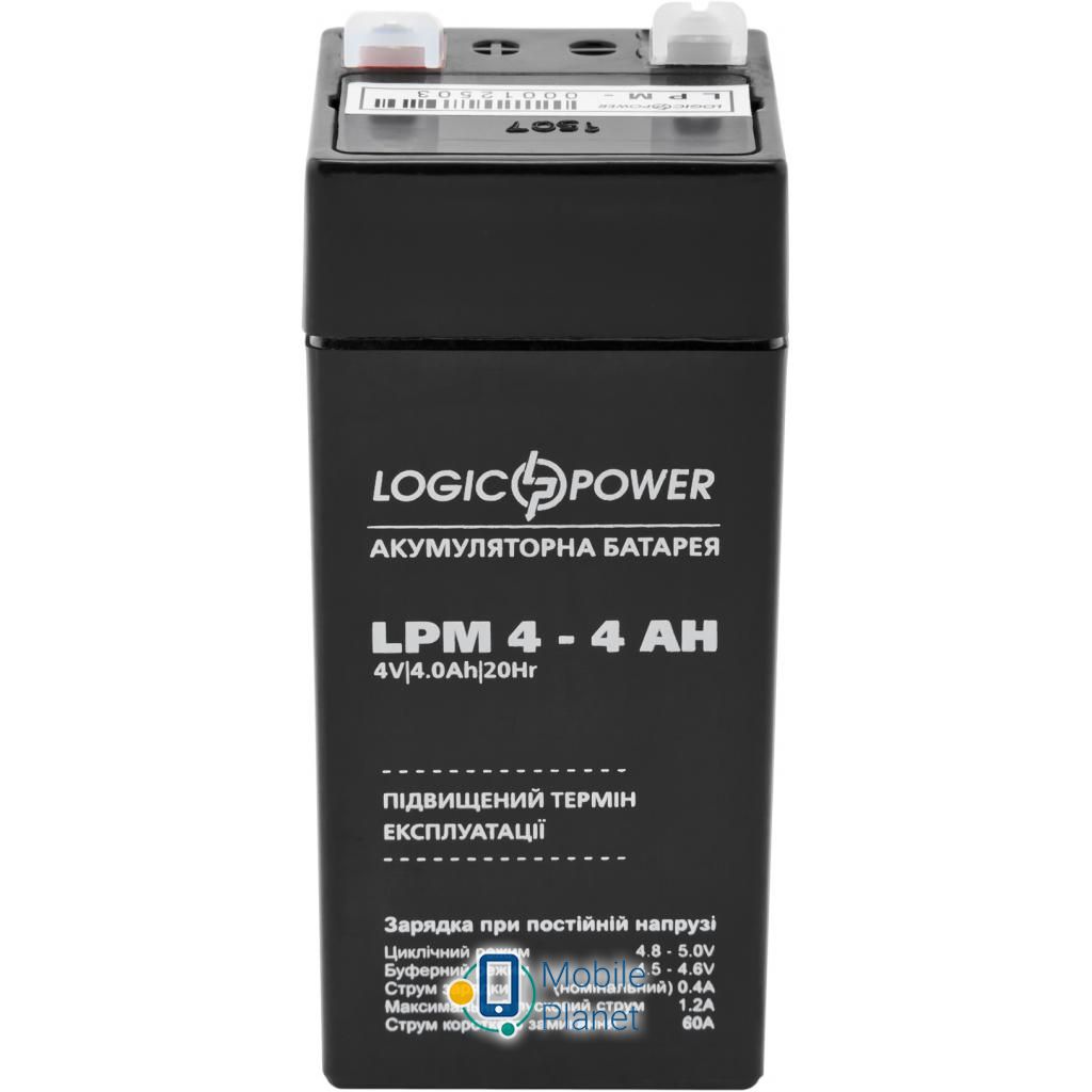 LogicPower LPM 4В 4 Ач (4135) (UA) Напруга: 4 В; Ємність: 4 Ач;